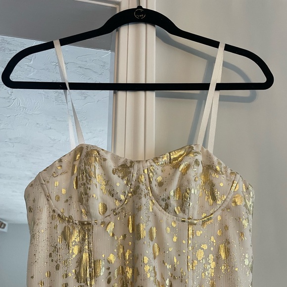 Alice + Olivia gold & white Maxi dress - Picture 3 of 8